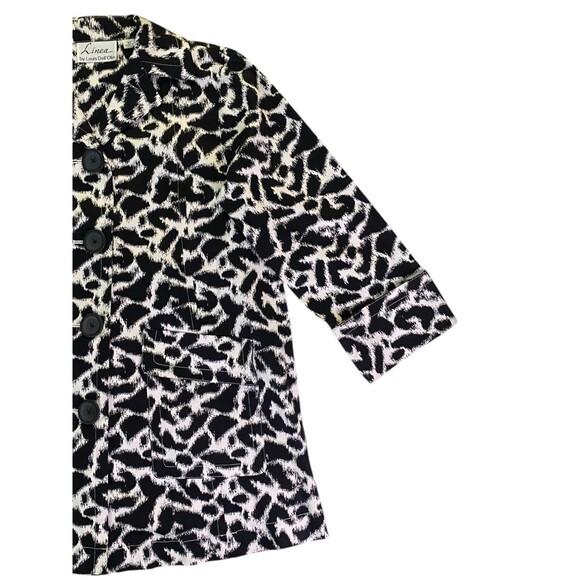 Linea Louis Dell'Olio Jacket Womens XS Brown Black Leopard Animal Print EUC - Picture 10 of 10